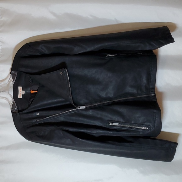 Knox Rose Women's Moto Jacket Faux-leather ~ Black - Picture 4 of 13